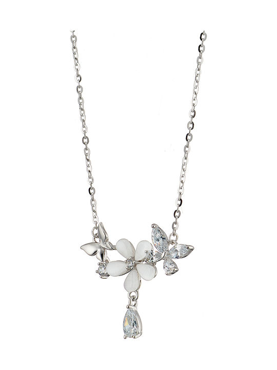 Oxzen Halskette aus Silber mit Zirkon