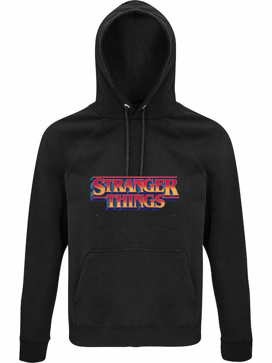 Kinder-Sweatshirt mit Kapuze Black Stranger Things Season 5, 80's Style