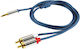 Cablu Audio 3,5 mm Male - 3,5 mm Male Auriu 1m