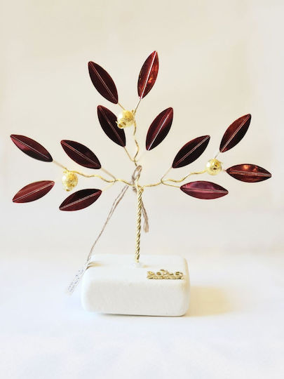 La Belle Maison Handmade Tabletop Lucky Charm Little Tree Red Metal 2026 12.5x12cm D1926-3