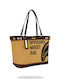 Money Fabric Women's Tote Handbag Brown