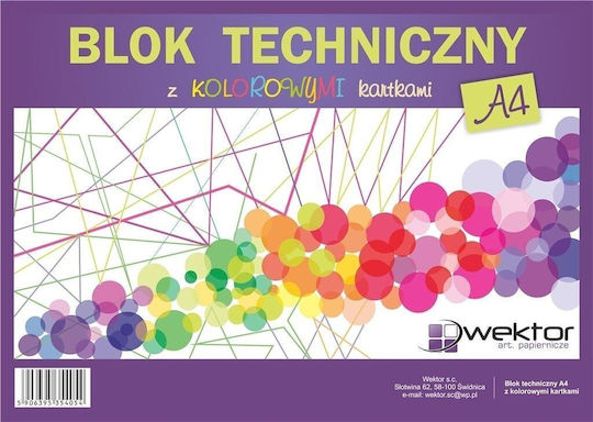 A4/8k Farbiger Zeichenblock 10 Stück