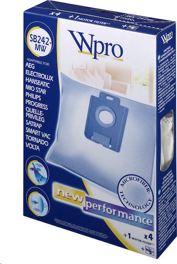 Wpro Sb242-mw Saci Pentru Aspiratoare Compatibil Aspirator AEG Electrolux Philips Samsung Singer 5 Bucăți