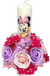 Velve Λαμπάδα Βάπτισης με θέμα Minnie