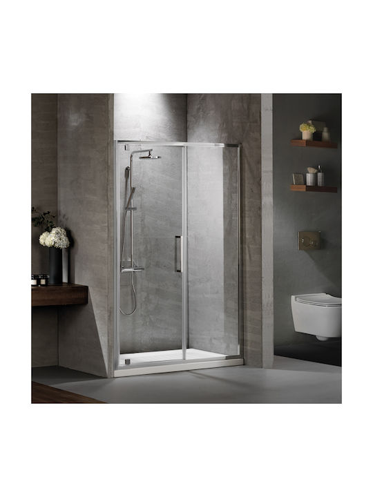 Devon Primus Plus Pivot+infill Partea fixă Duș 107-111x195cm Sticlă curată Chrome