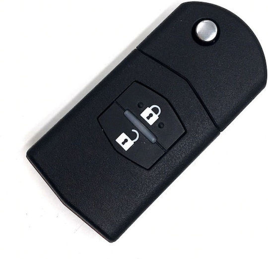 Techstar Car Key Cover Case Compatible Mazda 2 3 5 6 Rx-8 Mx-5 2b 2 Buttons