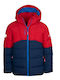 Wasserdicht Kinder Sportjacke Winddicht mit Kapuze Marineblau