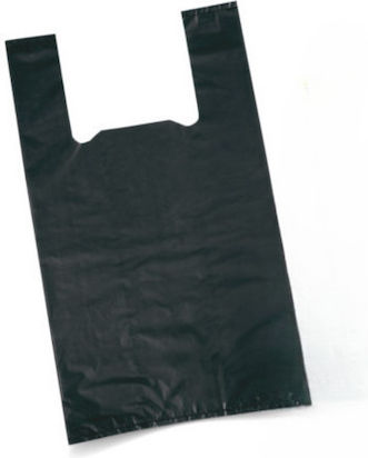Plastic Packaging Bags Tank Top Type Black 43x80cm 325pcs