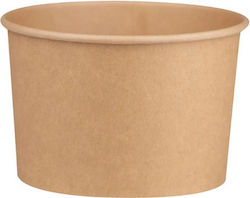 Set de 50 Boluri Salată Kraft 15x15cm Înalt