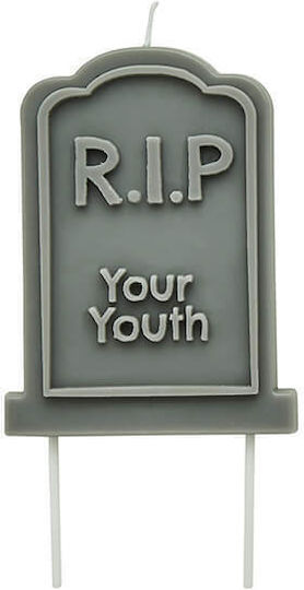 Lumânare Tort Placă Funerară "r.i.p Your Youth"