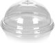Einwegbecherdeckel Ø95mm – Typ Kreuz – Transparente Runde – Becher 300–400ml 45098 100 Stück