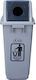 Recycling Plastic Waste Bin 60lt Gray