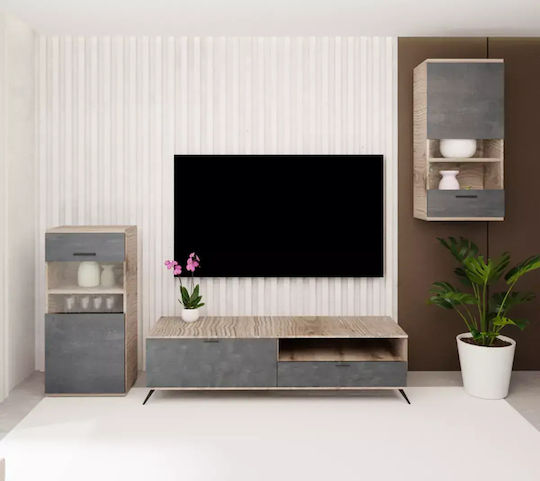 Unitate TV pentru sufragerie Ash - Black Stone