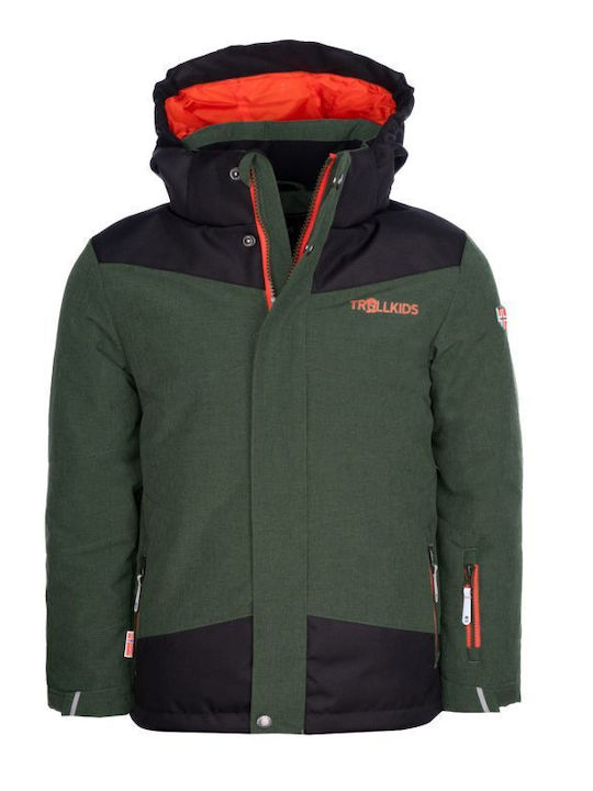 Wasserdicht Kinder Freizeitjacke Winddicht mit Kapuze Green