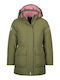 Waterproof Kids Casual Coat with Hood Green