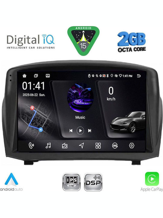 Digital IQ Car Audio System for Ford Fiesta 2008-2017 (Bluetooth/USB/WiFi/GPS/Apple-Carplay/Android-Auto) with Touch Screen 9"