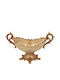 Keskor Regal Διακοσμητικό Μπωλ Πολυρητίνης Καφέ 40x19x24cm
