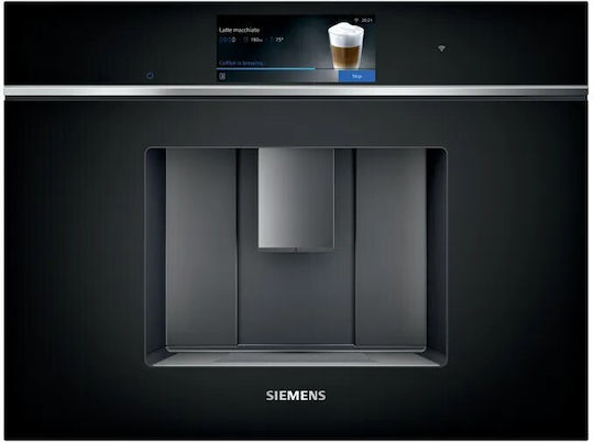 Siemens Iq700 Automatic Built-in Espresso Coffee Machine 1500W with Grinding Burrs Black CT718L1B0