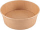 Set de 50 Cutii de carton Boluri Salată Kraft 19x19cm Capac Pet