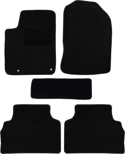 Car Carpet Mats Economy Quality Black Compatible Hyundai Kona Model 2023-Present Set of 5 Pieces