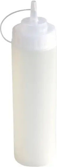 White Wide Mouth Bottle – Squeezy Mixtures & Sauce 00135