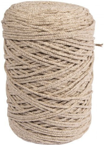Garn 2mm Gold Schnürsenkel Farbe Sand 240m