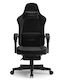 SENSE7 Devon Fabric Gaming Chair with Footstool Black