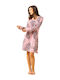 Happy Family Winter Women's Nightdress Pink