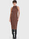 Midi Abendkleid Brown
