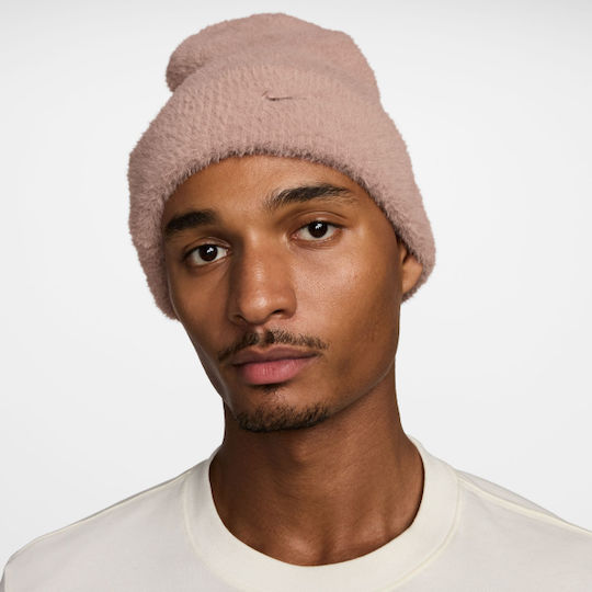 Peak Beanie Unisex Beanie Knitted in Pink color