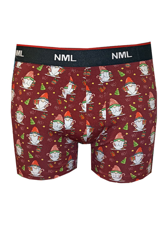 Herren Boxershorts Burgundy 1Packung