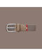 Elastic Men's Belt Leather Knitted Beige