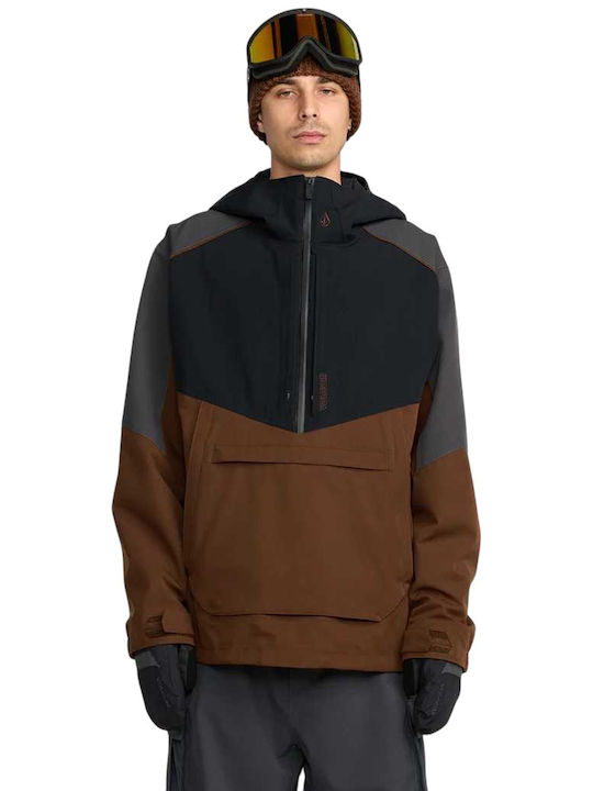 Volcom Brighton Pullover G0652606-BRN Ανδρικό Μπουφάν για Σκι & Snowboard Καφέ
