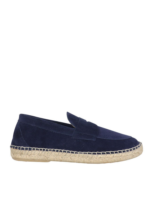 Abarca Men's Leather Loafers Blue