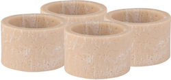 Estia Traverine Пръстен за салфетки Бежов 4pcs