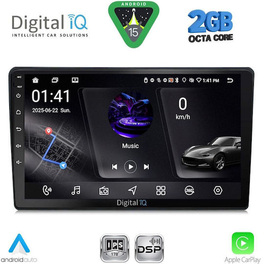 Digital IQ Ηχοσύστημα Αυτοκινήτου για Toyota Auris 2013-2015 (Bluetooth/USB/WiFi/GPS/Apple-Carplay/Android-Auto) με Οθόνη Αφής 10"