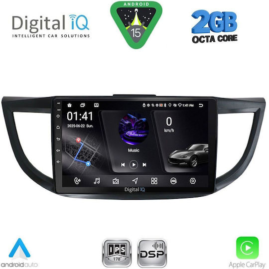Digital IQ Ηχοσύστημα Αυτοκινήτου για Honda CR-V 2013-2017 (Bluetooth/USB/WiFi/GPS/Apple-Carplay/Android-Auto) με Οθόνη Αφής 10"
