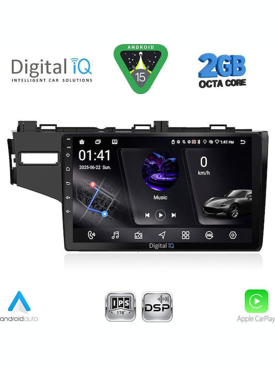 Digital IQ Car Audio System for Honda Jazz 2013-2019 (Bluetooth/USB/WiFi/GPS/Apple-Carplay/Android-Auto) with Touch Screen 10"