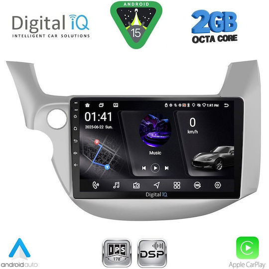Digital IQ Ηχοσύστημα Αυτοκινήτου για Honda Jazz 2008-2012 (Bluetooth/USB/WiFi/GPS/Apple-Carplay/Android-Auto) με Οθόνη Αφής 10"