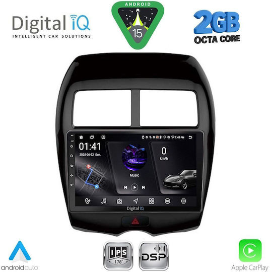 Digital IQ Car Audio System for Peugeot 4008 Mitsubishi Asx 2009 (Bluetooth/USB/WiFi/GPS/Apple-Carplay/Android-Auto) with Touch Screen 10"