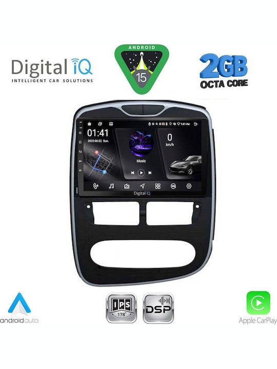 Digital IQ Car Audio System for Renault Clio 2012-2015 (Bluetooth/USB/WiFi/GPS/Apple-Carplay/Android-Auto) with Touch Screen 10"