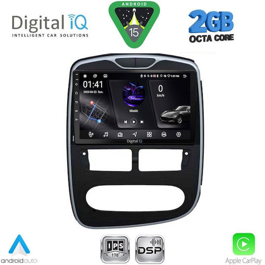 Digital IQ Car Audio System for Renault Clio 2012-2015 (Bluetooth/USB/WiFi/GPS/Apple-Carplay/Android-Auto) with Touch Screen 10"