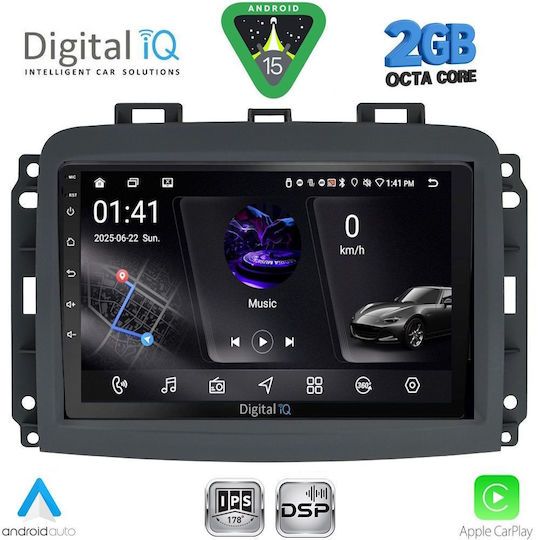 Digital IQ Car Audio System for Fiat 500L 2012 (Bluetooth/USB/WiFi/GPS/Apple-Carplay/Android-Auto) with Touch Screen 10"