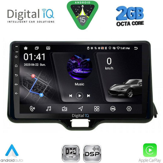 Digital IQ Ηχοσύστημα Αυτοκινήτου για Toyota Yaris Mazda 2 2020 (Bluetooth/USB/WiFi/GPS/Apple-Carplay/Android-Auto) με Οθόνη Αφής 10"