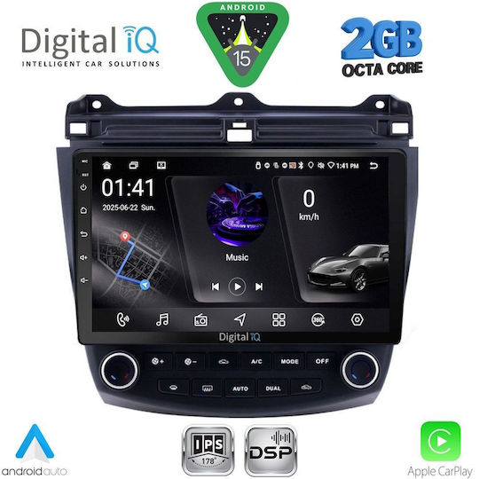 Digital IQ Car Audio System for Honda Accord 2003-2007 (Bluetooth/USB/WiFi/GPS/Apple-Carplay/Android-Auto) with Touch Screen 10"
