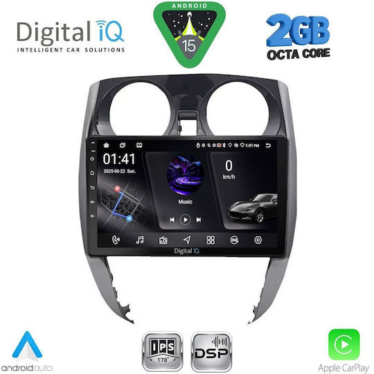 Digital IQ Ηχοσύστημα Αυτοκινήτου για Nissan Note 2012-2020 (Bluetooth/USB/WiFi/GPS/Apple-Carplay/Android-Auto) με Οθόνη Αφής 10"