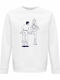 Unisex Bio-Baumwolle Sweatshirt Weihnachten Nussknacker Bollocks Cracker Αρχιδοσπάστης Weiß