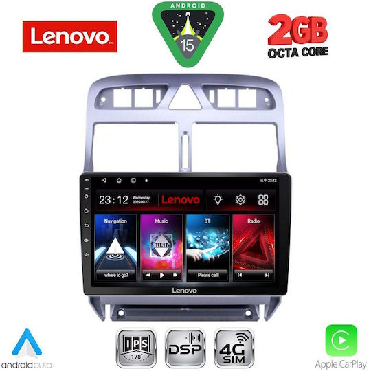 Lenovo Car Audio System for Peugeot 307 2001-2008 (Bluetooth/USB/WiFi/GPS/Apple-Carplay/Android-Auto) with Touch Screen 9"
