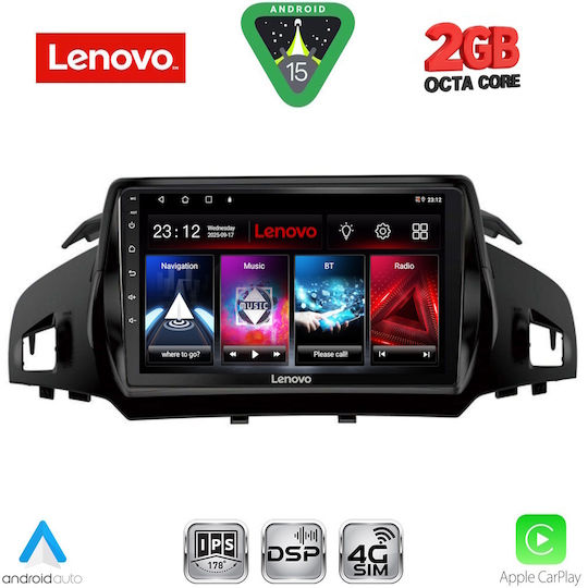 Lenovo Автомобилна Аудио Система (Блутут/USB/WiFi/GPS/Apple-Carplay/Android-Auto) с Тъчскрийн 9"