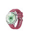 Silikonarmband Groove Muster Silber Schnalle Realme Watch S Weinrot